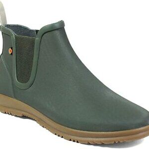 Bogs Sweet Pea Rain Boots Women’s Size 9 Sage Green Waterproof Slip On Ankle